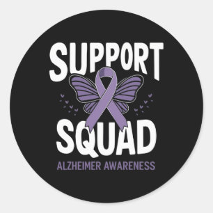 Support Squad Heimerheimer's Awareness Men Women D Classic Round Sticker