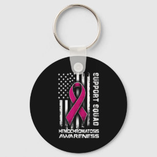 Support Squad Hemochromatosis Awareness Humor Key Ring