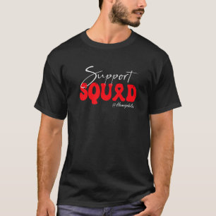Support Squad Hemophilia Awareness Red Ribbon T-Shirt