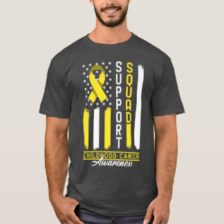 Support Squad I Gold Awareness Ribbon I Childhood  T-Shirt