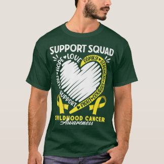 Support Squad I Gold Awareness Ribbon I Childhood  T-Shirt