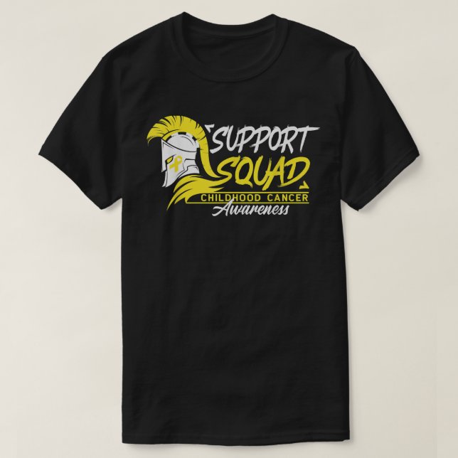Support Squad I Gold Awareness Ribbon I Childhood  T-Shirt (Design Front)
