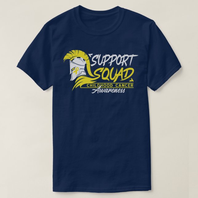 Support Squad I Gold Awareness Ribbon I Childhood  T-Shirt (Design Front)