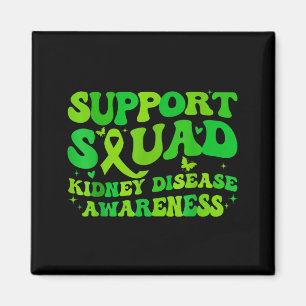 Support squad kidney disease awareness ckd green magnet