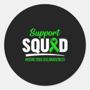 Support squad kidney disease awareness classic round sticker