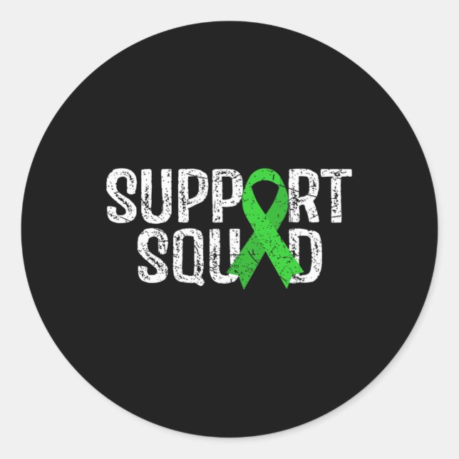 Support Squad Kidney Disease Awareness  Classic Round Sticker (Front)