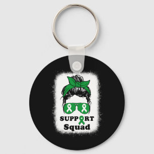 Support Squad Kidney Disease Awareness Messy Bun M Key Ring