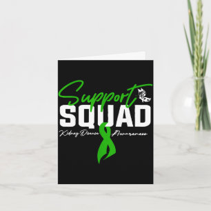 Support squad kidney disease awareness month green card