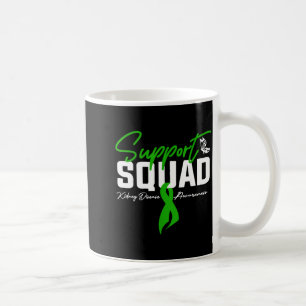 Support squad kidney disease awareness month green coffee mug