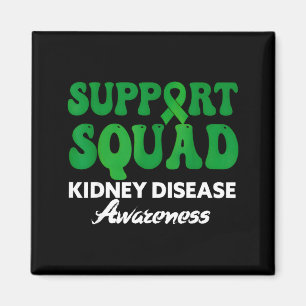 Support squad kidney disease awareness month green magnet