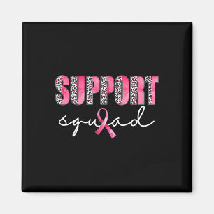 Support Squad Leopard Pink Warrior Breast Cancer A Magnet