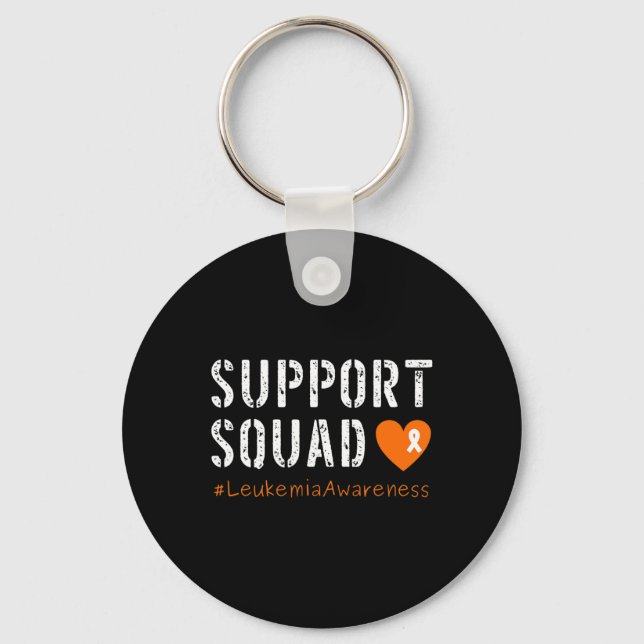 Support Squad Leukaemia Awareness 1  Key Ring (Front)