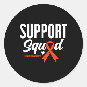 Support Squad Leukaemia Awareness 3 Classic Round Sticker
