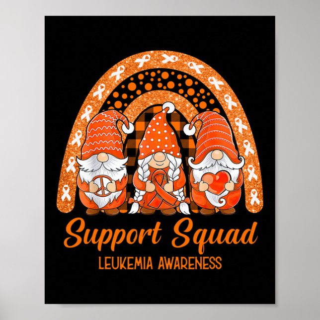 Support Squad Leukaemia Awareness Month Gnomies  Poster (Front)