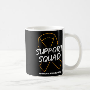 Support Squad Leukaemia Awareness Ribbon Leukaemia Coffee Mug