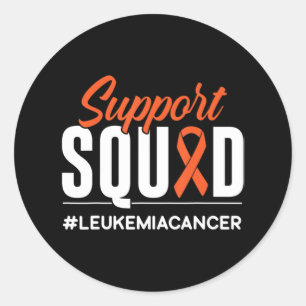 Support Squad Leukaemia Cancer Awareness Gift Classic Round Sticker