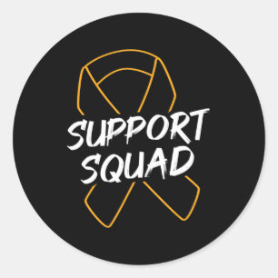 Support Squad Leukaemia Cancer Leukaemia Awareness Classic Round Sticker