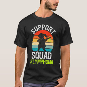 Support Squad Lime Green Ribbon Lymphoma Awareness T-Shirt