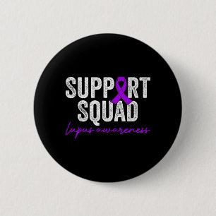 Support Squad Lupus Awareness Month Purple Vintage 6 Cm Round Badge