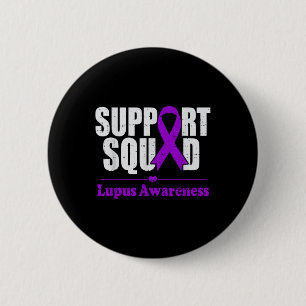 Support Squad Lupus Awareness Purple Autoimmune Di 6 Cm Round Badge