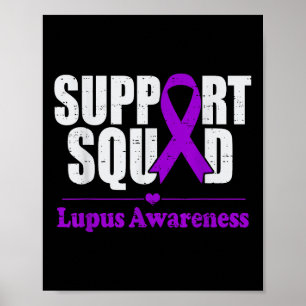 Support Squad Lupus Awareness Purple Autoimmune Di Poster