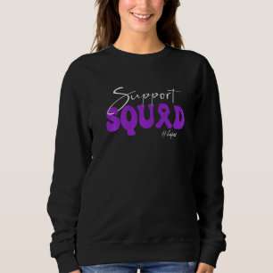 Support Squad Lupus Awareness Purple Ribbon   Sweatshirt