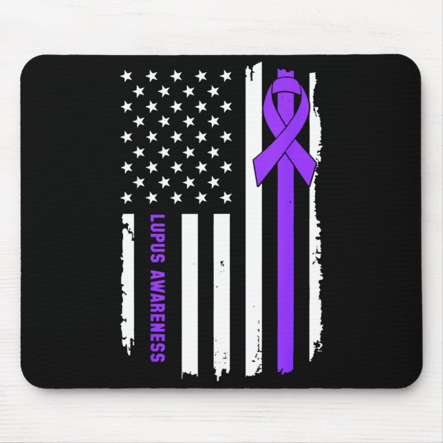 Support squad lupus awareness warrior fighter mouse pad (Front)