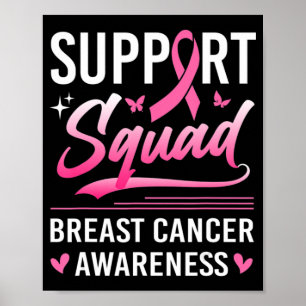 Support Squad Matching Family Breast Cancer Awaren Poster