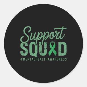 Support Squad May Mental Health Awareness Classic Round Sticker