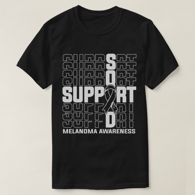 Support Squad Melanoma Awareness T-Shirt (Design Front)