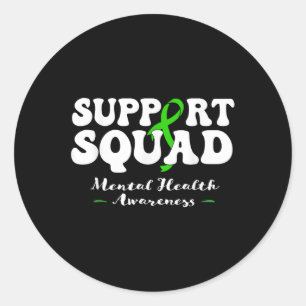 Support Squad Mental Health Awareness Classic Round Sticker