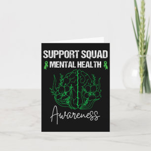 Support Squad Mental Health Awareness Green Ribbon Card