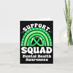 Support Squad Mental Health Awareness Green Ribbon Card