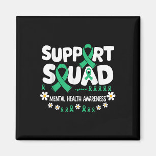 Support Squad Mental Health Awareness Green Ribbon Magnet