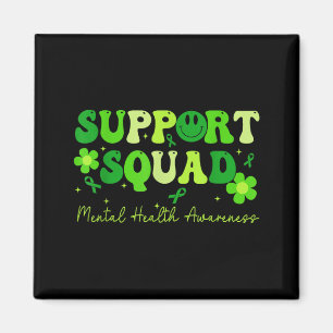 Support Squad Mental Health Awareness Green Ribbon Magnet