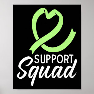 Support Squad Mental Health Awareness Green Ribbon Poster