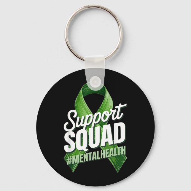Support Squad Mental Health Awareness Hero Key Ring (Front)