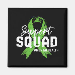 Support Squad Mental Health Awareness Lime Green Magnet