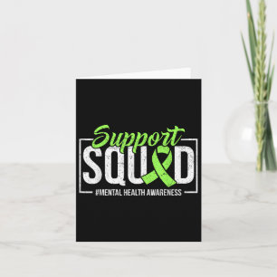 Support Squad Mental Health Awareness Lime Green R Card