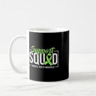 Support Squad Mental Health Awareness Lime Green R Coffee Mug