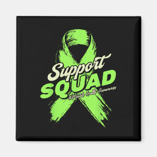 Support Squad Mental Health Awareness Lime Green R Magnet