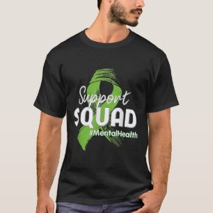 Support Squad Mental Health Awareness Lime Green R T-Shirt
