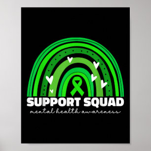 Support Squad Mental Health Awareness Month Green  Poster