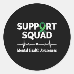 Support Squad Mental Health Awareness Month Suppor Classic Round Sticker