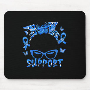 Support Squad Messy Bun Ataxia Awareness Gifts Mouse Pad