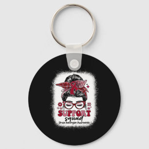 Support Squad Messy Bun Brain Aneurysm Key Ring