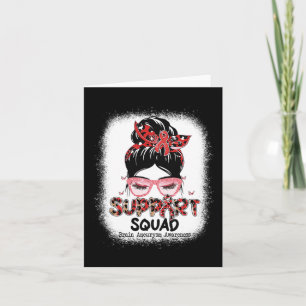 Support Squad Messy Bun Butterfly Brain Aneurysm A Card