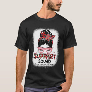 Support Squad Messy Bun Butterfly Brain Aneurysm A T-Shirt