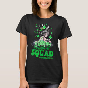 Support Squad Messy Bun Butterfly Cerebral Palsy A T-Shirt