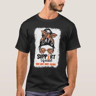 Support Squad Messy Bun Orange Warrior COPD Awaren T-Shirt